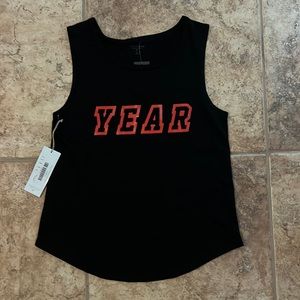 NWT year of ours gym tank, black, medium